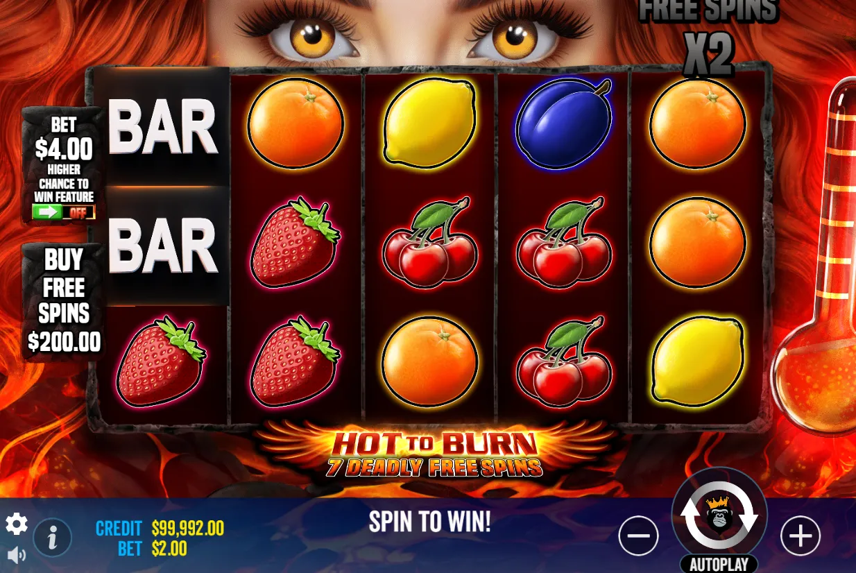 Hot to Burn 7 Deadly Free Spins demo